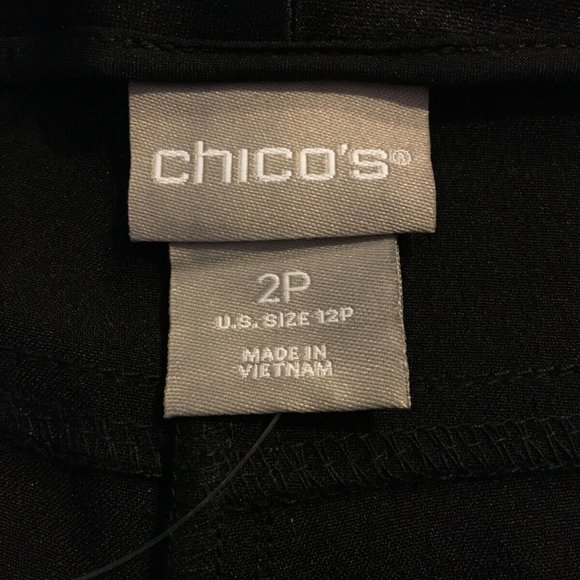 Chico's Petite Black Satin Cargo Ankle Pants Size 2P (US 12P) New w/tags $99 - Picture 9 of 10